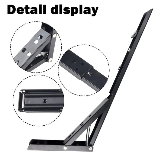 Adjustable Shelf Triangle Bracket Wall Mounted Folding Angle Bracket Heavy Duty Metal DIY Collapsible Shelf Hinge Etrack Parts