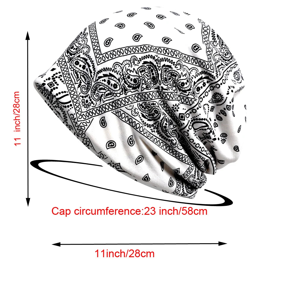 Men's and women's thin breathable hood, Sleeping cap, Air raid shelter cap, Chemotherapy hair loss cap, Outdoor sports cap