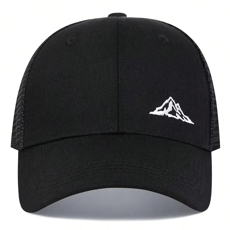 Unisex Mountain Range Embroidery Baseball Net Caps Spring and Summer Outdoor Adjustable Casual Hats Sunscreen Hat