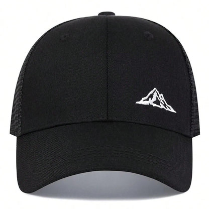 Unisex Mountain Range Embroidery Baseball Net Caps Spring and Summer Outdoor Adjustable Casual Hats Sunscreen Hat