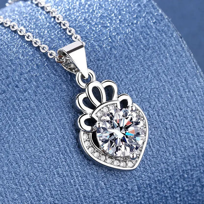 NEW 925 Sterling Silver Necklace For Women Round Pendent Sparkling Pave CZ Necklace Fashion Anniversary Birthday Jewelry Gifts
