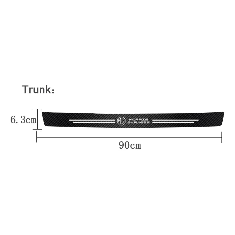 1/4/5Pcs Car Door Sill Scuff Plate Decor Carbon Fiber Stickers For Morris Garages MG 7 6 5 ZS MG4 EV ONE Cyberster HS MG3 EZS GT