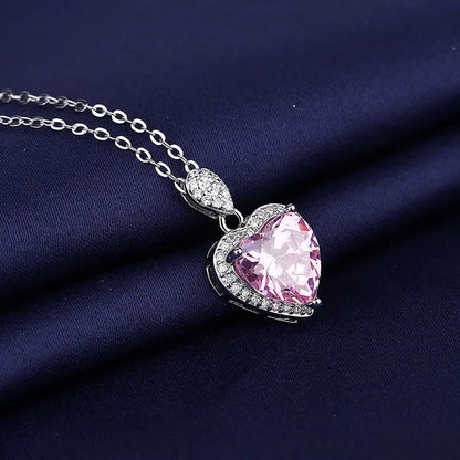 NEW 925 Sterling Silver Necklace For Women Round Pendent Sparkling Pave CZ Necklace Fashion Anniversary Birthday Jewelry Gifts