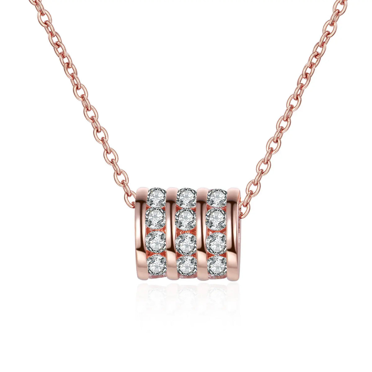 NEW 925 Sterling Silver Necklace For Women Round Pendent Sparkling Pave CZ Necklace Fashion Anniversary Birthday Jewelry Gifts