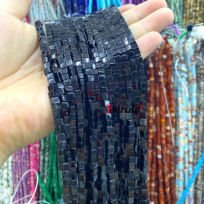 4x4mm Square Natural Stone Green Phoenix Jasper Loose Spacer Beads for Jewelry Making Diy Earrings Bracelet Charms Accessories