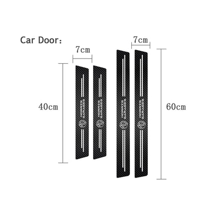 1/4/5Pcs Car Door Sill Scuff Plate Decor Carbon Fiber Stickers For Morris Garages MG 7 6 5 ZS MG4 EV ONE Cyberster HS MG3 EZS GT