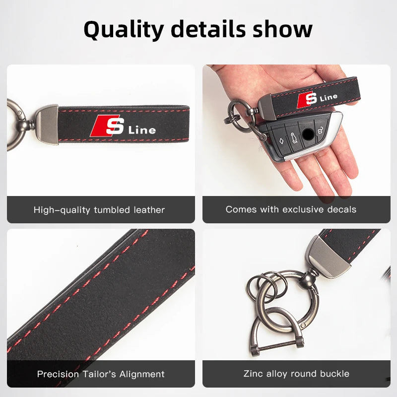 Audi Car Tire Wheel Valve Caps Cover/Car Key Chain Ring Keychain For Audi Sline A1 A2 A3 A4 A5 A6 A7 A8 Q1 Q2 Q3 Q4 Q5 Q6 Q7 Q8