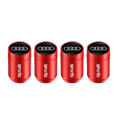 Audi Car Tire Wheel Valve Caps Cover/Car Key Chain Ring Keychain For Audi Sline A1 A2 A3 A4 A5 A6 A7 A8 Q1 Q2 Q3 Q4 Q5 Q6 Q7 Q8