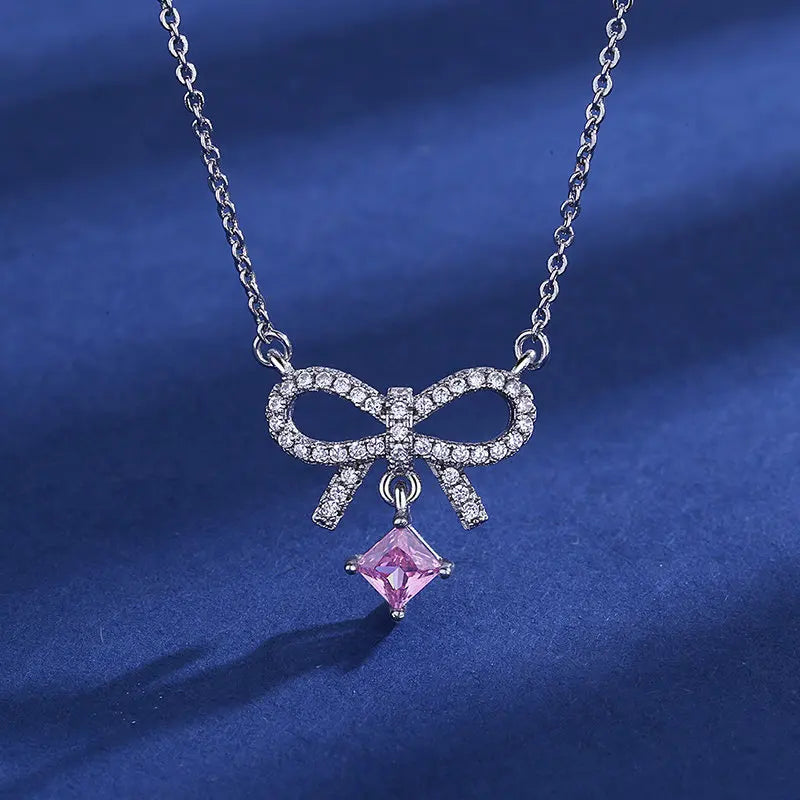 NEW 925 Sterling Silver Necklace For Women Round Pendent Sparkling Pave CZ Necklace Fashion Anniversary Birthday Jewelry Gifts