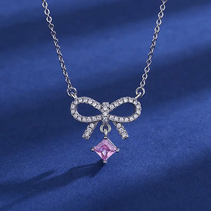 NEW 925 Sterling Silver Necklace For Women Round Pendent Sparkling Pave CZ Necklace Fashion Anniversary Birthday Jewelry Gifts