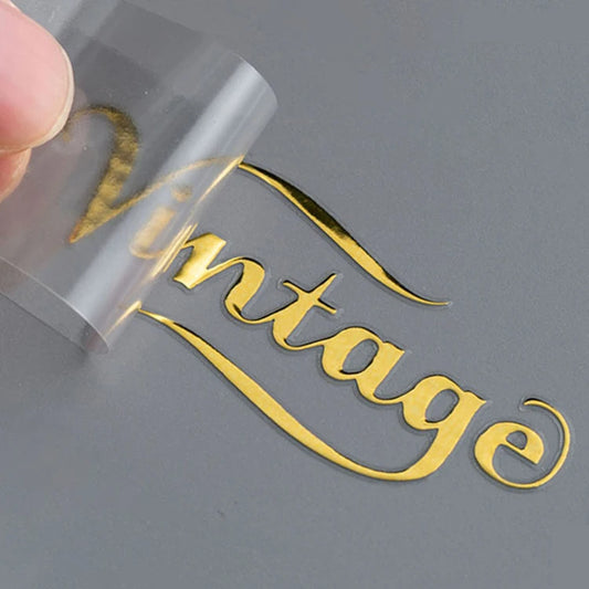 Custom 3D Logo Sticker Personalized Transfer DTF UV Gold Decal Company Label Vinyl Crystal Self-adhesive Waterproof Stickers