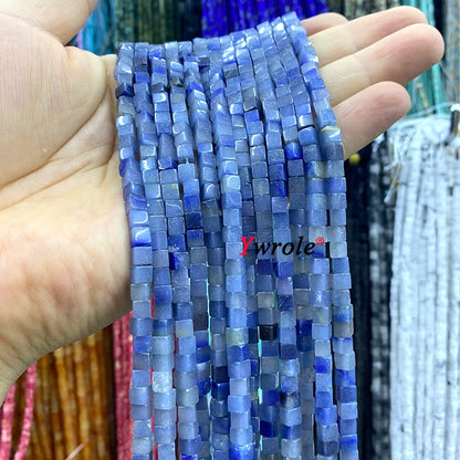 4x4mm Square Natural Stone Green Phoenix Jasper Loose Spacer Beads for Jewelry Making Diy Earrings Bracelet Charms Accessories