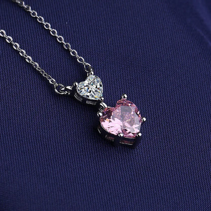 NEW 925 Sterling Silver Necklace For Women Round Pendent Sparkling Pave CZ Necklace Fashion Anniversary Birthday Jewelry Gifts