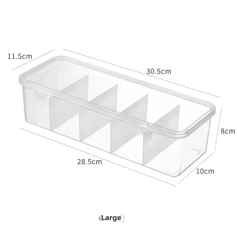 Transparent Cable Storage Box, Compartment Organizer With Lid, Dust-Proof Tidy For Use In Office And Home