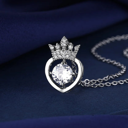 NEW 925 Sterling Silver Necklace For Women Round Pendent Sparkling Pave CZ Necklace Fashion Anniversary Birthday Jewelry Gifts