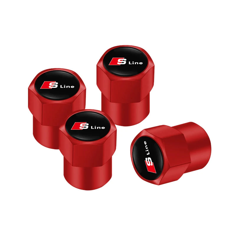 Audi Car Tire Wheel Valve Caps Cover/Car Key Chain Ring Keychain For Audi Sline A1 A2 A3 A4 A5 A6 A7 A8 Q1 Q2 Q3 Q4 Q5 Q6 Q7 Q8