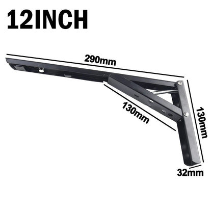 Adjustable Shelf Triangle Bracket Wall Mounted Folding Angle Bracket Heavy Duty Metal DIY Collapsible Shelf Hinge Etrack Parts