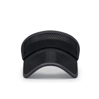 Summer Sports Sun Hats Men's Cap Adjustable Visor Uv Protection Empty Top Tennis Running Sunscreen Mesh Brim