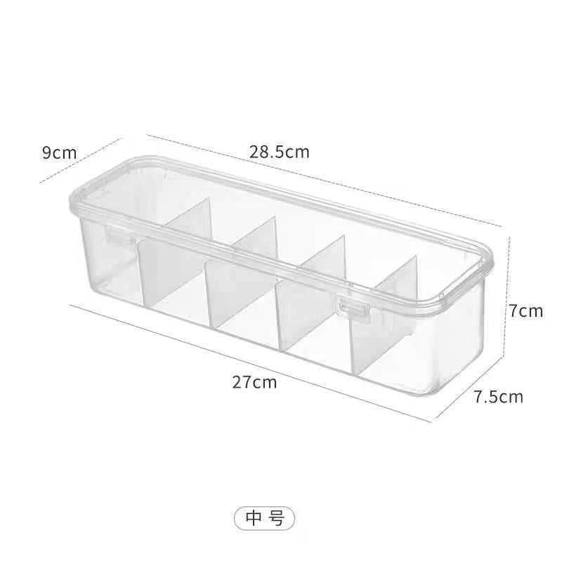 Transparent Cable Storage Box, Compartment Organizer With Lid, Dust-Proof Tidy For Use In Office And Home