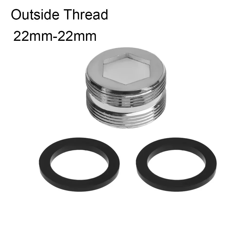 Kitchen Faucet 16/18/20/22/24/28/mm To 22mm with Washer Metal Male Female Water Saving Adapter Faucet Aerator Connector