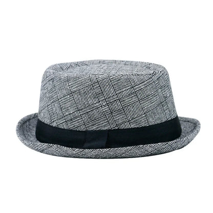 Cotton Sun Protection Top Hat for Men Simple and Retro Jazz Hat Outdoor Hip-hop Street Dance Hat