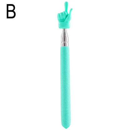 Retractable Teacher Pointer Finger Design StainlessSteel Telescopic School Teaching Pointer Stick Teacher Supplies for Classroom