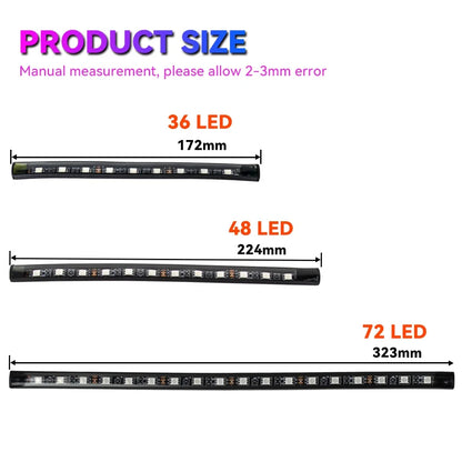 Neon 48 72 LED Car Interior Ambient Foot Light with USB Wireless Remote Music App Control Auto RGB Atmosphere Decorative Lamps