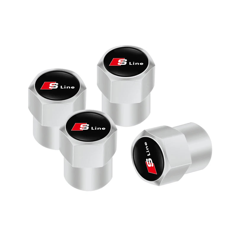 Audi Car Tire Wheel Valve Caps Cover/Car Key Chain Ring Keychain For Audi Sline A1 A2 A3 A4 A5 A6 A7 A8 Q1 Q2 Q3 Q4 Q5 Q6 Q7 Q8