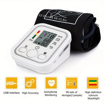Electronic Blood Pressure Monitor Arm Type Blood Pressure Measuring Instrument, Medical Grade Automatic Blood Pressure Monitorin