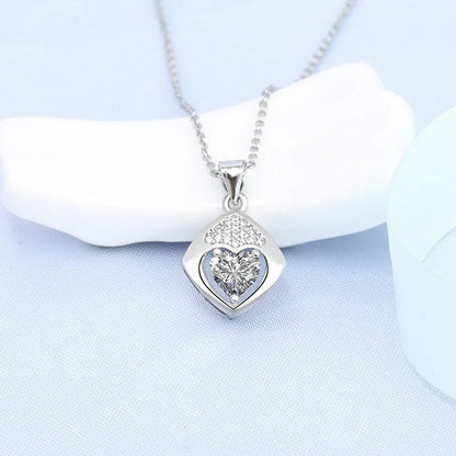 NEW 925 Sterling Silver Necklace For Women Round Pendent Sparkling Pave CZ Necklace Fashion Anniversary Birthday Jewelry Gifts