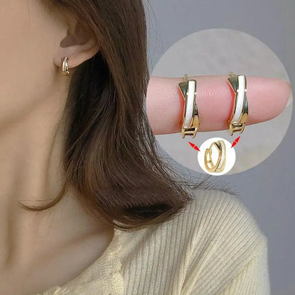 925 Silver Needle Korean Big Elegant Earrings For Woman Metal Jewelry 2026 Trending Vintage Geometric Women's Earrings Z40