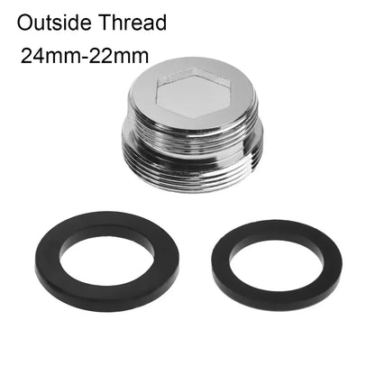 Kitchen Faucet 16/18/20/22/24/28/mm To 22mm with Washer Metal Male Female Water Saving Adapter Faucet Aerator Connector