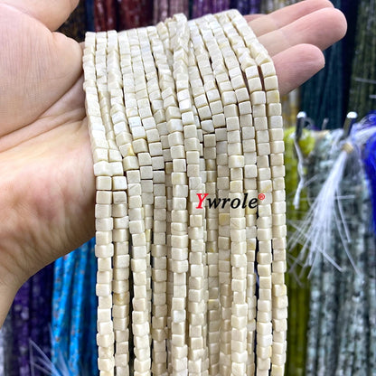 4x4mm Square Natural Stone Green Phoenix Jasper Loose Spacer Beads for Jewelry Making Diy Earrings Bracelet Charms Accessories