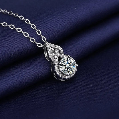 NEW 925 Sterling Silver Necklace For Women Round Pendent Sparkling Pave CZ Necklace Fashion Anniversary Birthday Jewelry Gifts