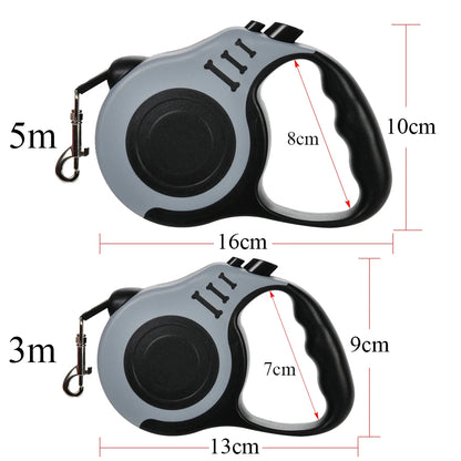 5m Dog Leash Strong Nylon Puppy Lead For Small Medium Large Dogs Cats Automatic Retractable Durable Yorkshire Pet Supplies