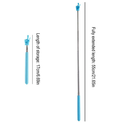Retractable Teacher Pointer Finger Design StainlessSteel Telescopic School Teaching Pointer Stick Teacher Supplies for Classroom