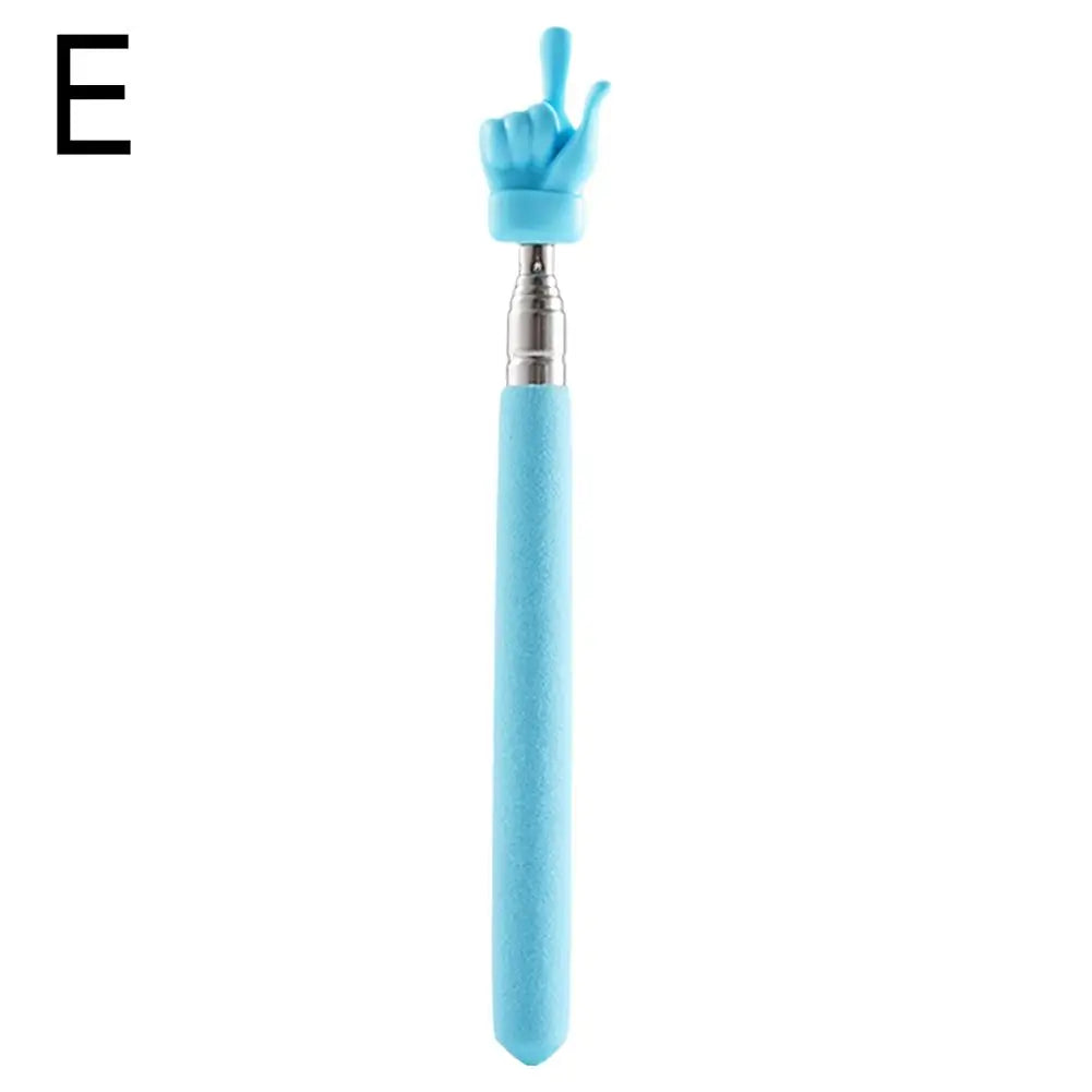 Retractable Teacher Pointer Finger Design StainlessSteel Telescopic School Teaching Pointer Stick Teacher Supplies for Classroom