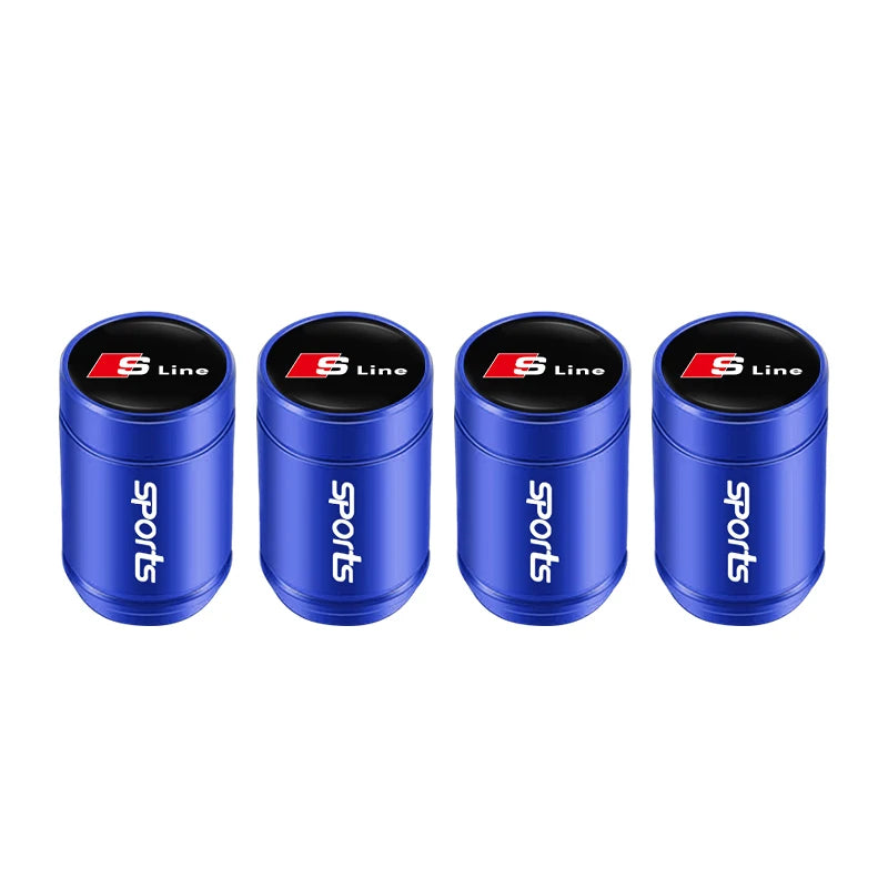 Audi Car Tire Wheel Valve Caps Cover/Car Key Chain Ring Keychain For Audi Sline A1 A2 A3 A4 A5 A6 A7 A8 Q1 Q2 Q3 Q4 Q5 Q6 Q7 Q8