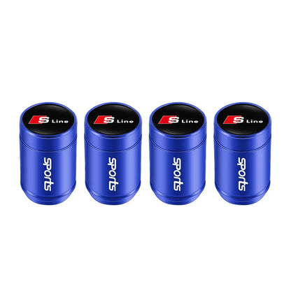 Audi Car Tire Wheel Valve Caps Cover/Car Key Chain Ring Keychain For Audi Sline A1 A2 A3 A4 A5 A6 A7 A8 Q1 Q2 Q3 Q4 Q5 Q6 Q7 Q8