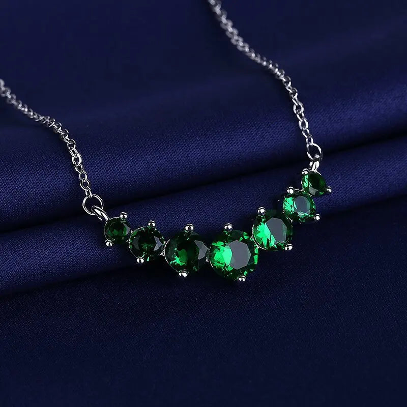 NEW 925 Sterling Silver Necklace For Women Round Pendent Sparkling Pave CZ Necklace Fashion Anniversary Birthday Jewelry Gifts