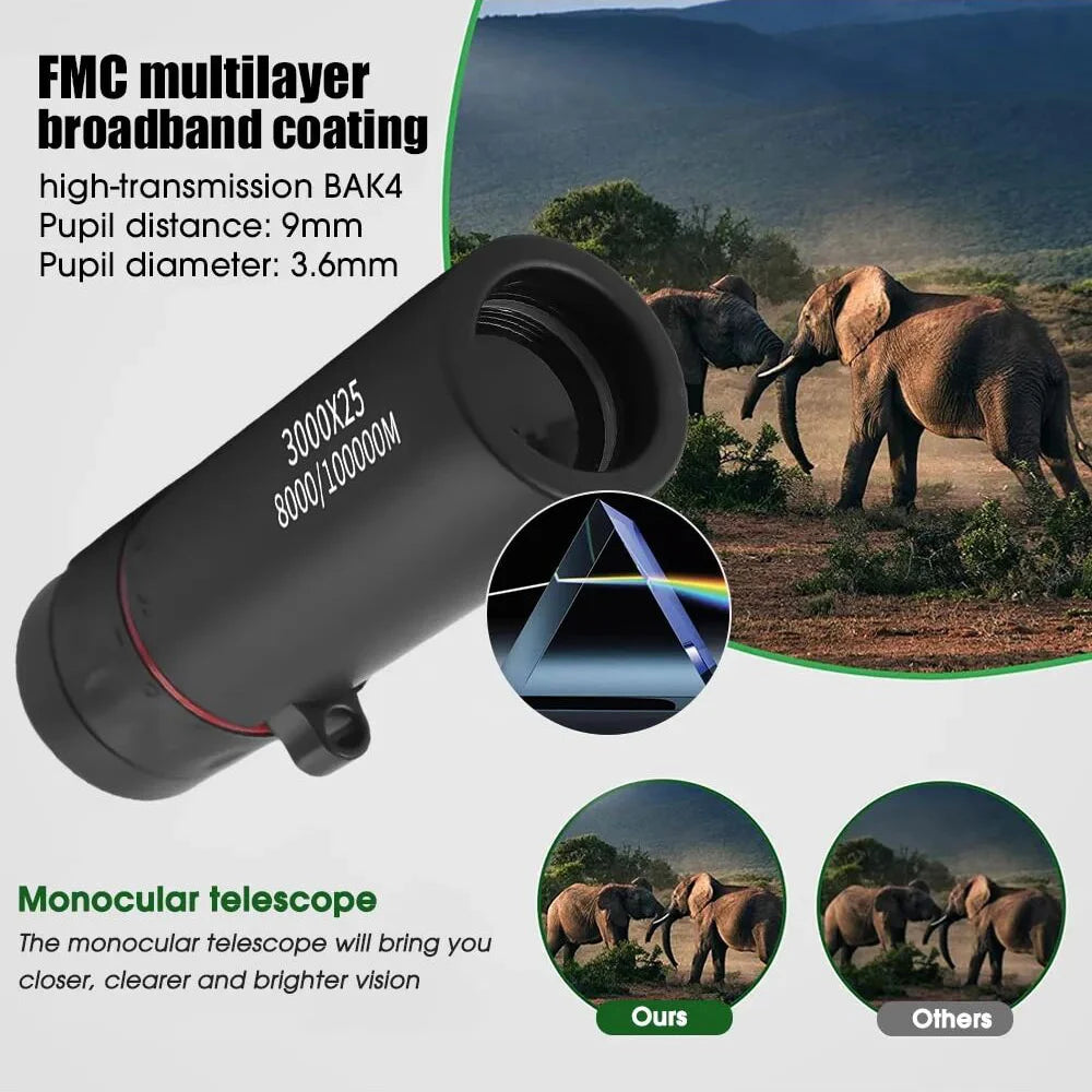Adult Professional HD  Monocular Pocket Mini Portable Telescope for Outdoor Camping Hunting Hiking Sports