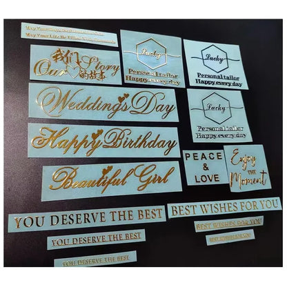 Custom 3D Logo Sticker Personalized Transfer DTF UV Gold Decal Company Label Vinyl Crystal Self-adhesive Waterproof Stickers