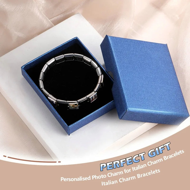 1PCS Photo Pictures Personalized Customized Italian Charms Link Fit 9mm Stainless Steel Bracelets Family Pets Image Custom Gifts