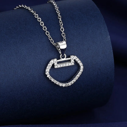 NEW 925 Sterling Silver Necklace For Women Round Pendent Sparkling Pave CZ Necklace Fashion Anniversary Birthday Jewelry Gifts