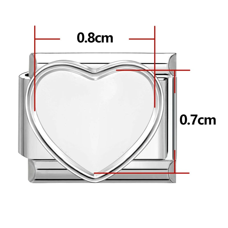 1PCS Photo Pictures Personalized Customized Italian Charms Link Fit 9mm Stainless Steel Bracelets Family Pets Image Custom Gifts