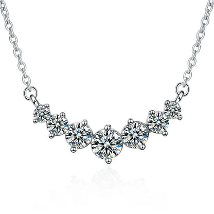 NEW 925 Sterling Silver Necklace For Women Round Pendent Sparkling Pave CZ Necklace Fashion Anniversary Birthday Jewelry Gifts