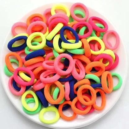 200-1000pcs Women Girls Colorful Nylon Elastic Hair Bands Ponytail Hold Small Hair Tie Rubber Bands Scrunchie Hair Accessories