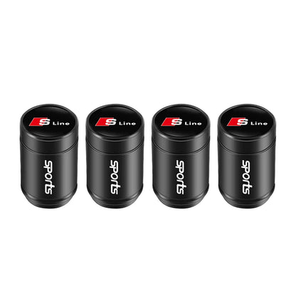 Audi Car Tire Wheel Valve Caps Cover/Car Key Chain Ring Keychain For Audi Sline A1 A2 A3 A4 A5 A6 A7 A8 Q1 Q2 Q3 Q4 Q5 Q6 Q7 Q8