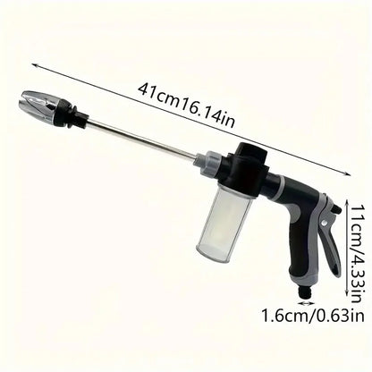 Portable High-Pressure Water Gun Adjustable Metal Cleaning Car Wash Machine Garden Watering Hose Nozzle Sprinkler Foam Water Gun