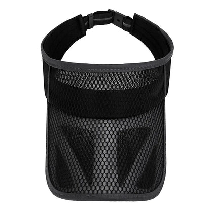Summer Sports Sun Hats Men's Cap Adjustable Visor Uv Protection Empty Top Tennis Running Sunscreen Mesh Brim